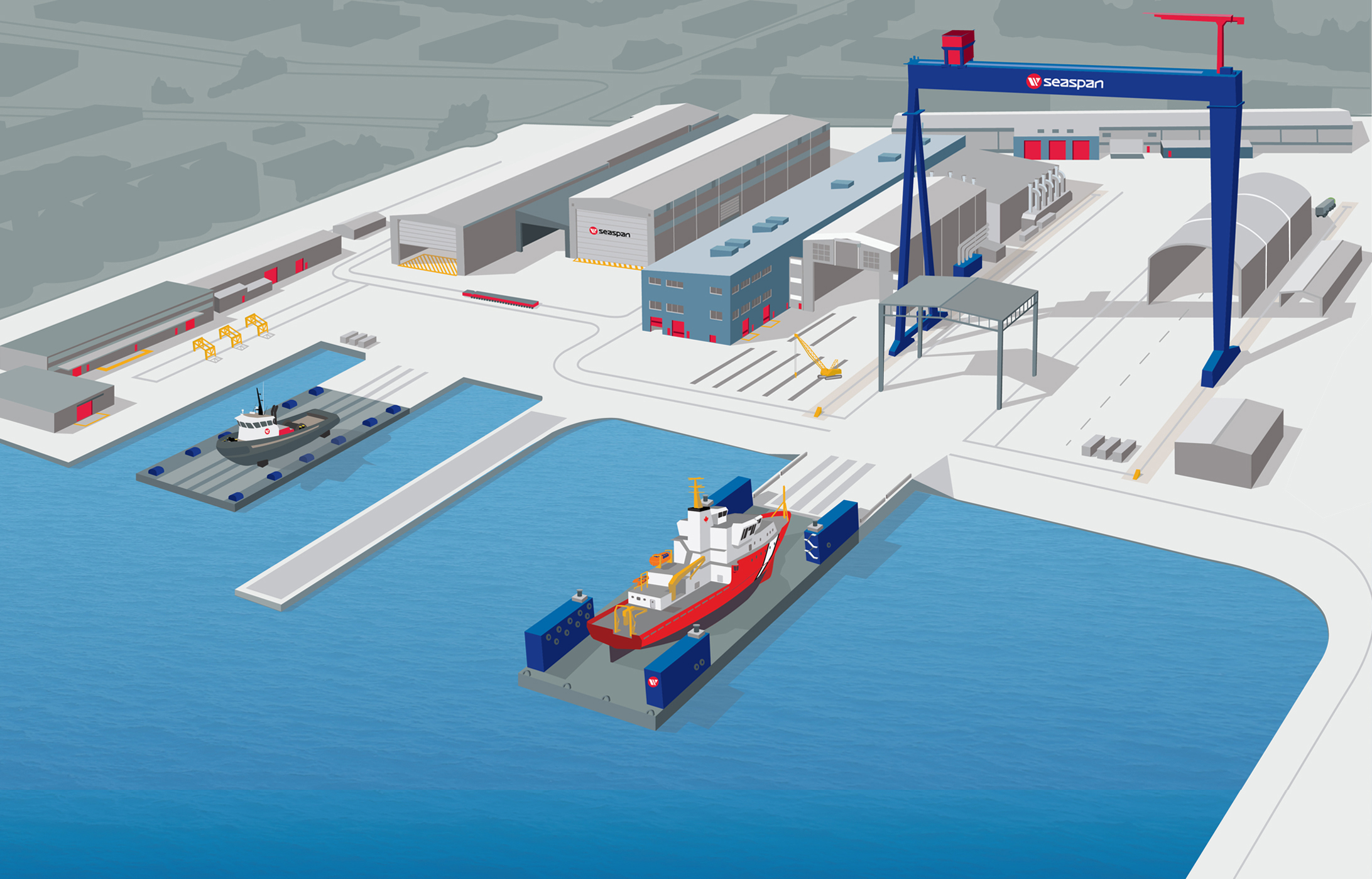 Seaspan Ship Yard Illustration